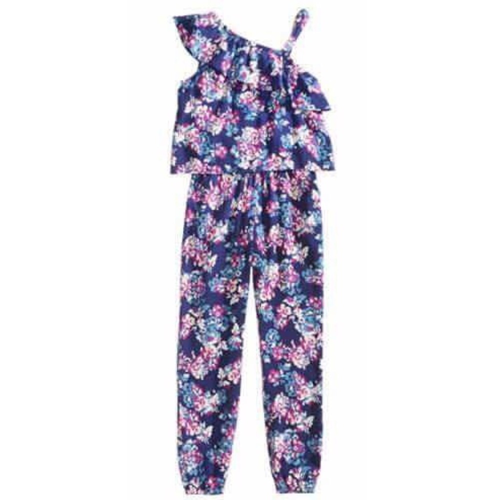 NWT ~ Floral-Print One-Shoulder Jumpsuit